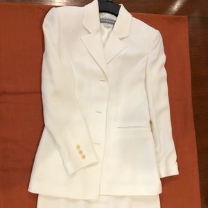 White ( off white) jacket and skirt